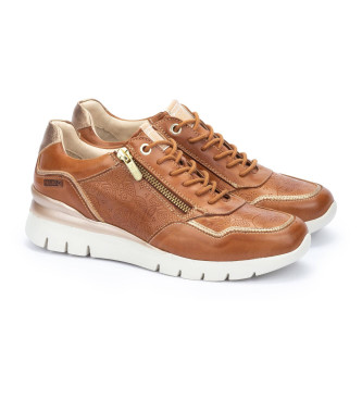 Pikolinos Cantabria brown leather trainers