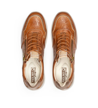 Pikolinos Cantabria brown leather trainers