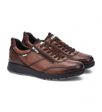 Pikolinos Cordoba brown leather trainers