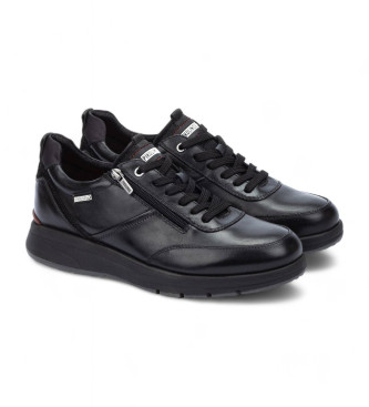 Pikolinos Cordoba black leather trainers 