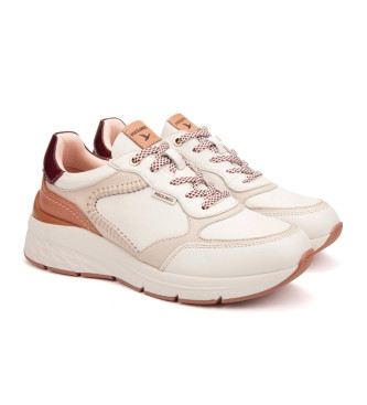 Pikolinos Off-white Cuenca usnjene športne copate