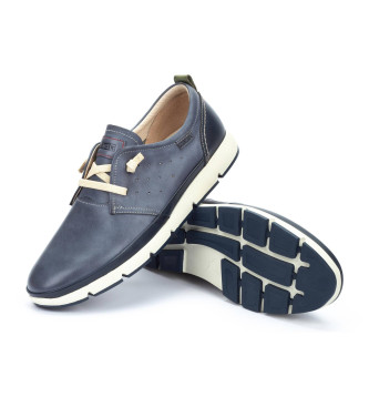 Pikolinos Leren sneakers Fuencarral blauw