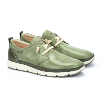 Pikolinos Zapatillas de Piel Fuencarral verde