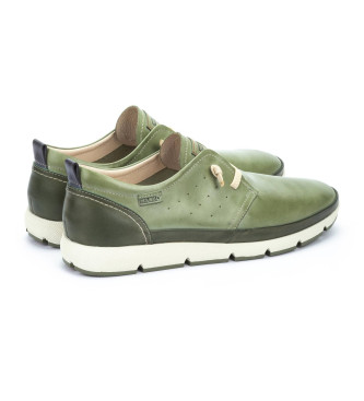 Pikolinos Zapatillas de Piel Fuencarral verde