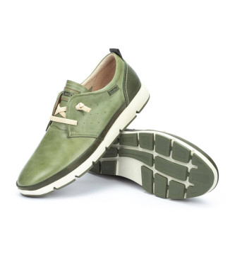 Pikolinos Zapatillas de Piel Fuencarral verde