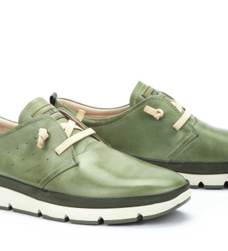 Pikolinos Zapatillas de Piel Fuencarral verde