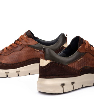 Pikolinos Pantofole in pelle marrone 