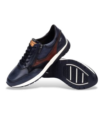 Pikolinos Skórzane trampki Getafe w kolorze granatowym