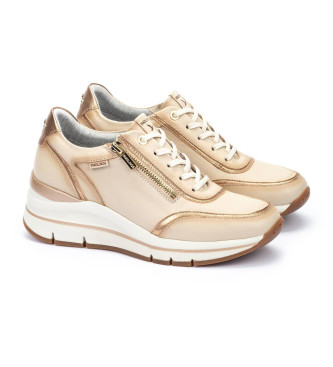 Pikolinos Usnjene športne copate Girona v bež barvi