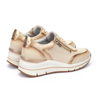 Pikolinos Usnjene športne copate Girona v bež barvi