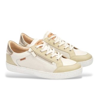 Pikolinos T�nis de couro Lanzarote em branco