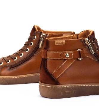 Pikolinos Sapatilhas de couro Lanzarote castanhas