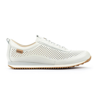 Pikolinos Liverpool white leather trainers