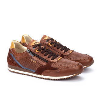 Pikolinos Brune Liverpool-sneakers i l�der
