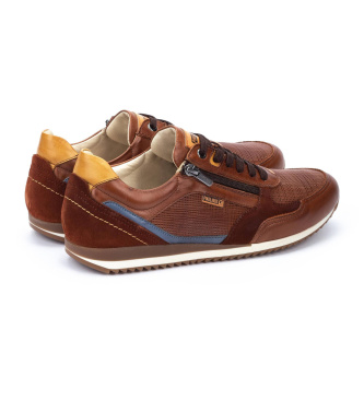 Pikolinos Brune Liverpool-sneakers i l�der