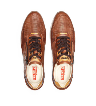 Pikolinos Brune Liverpool-sneakers i l�der