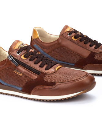 Pikolinos Brune Liverpool-sneakers i l�der