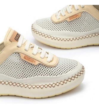 Pikolinos Mesina W6B off-white leather slippers