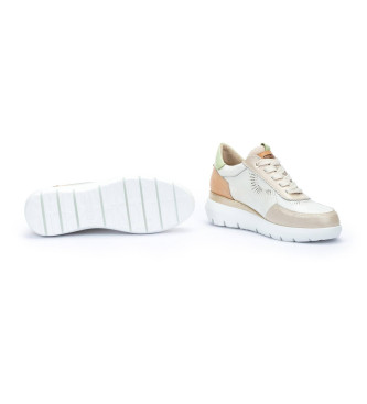 Pikolinos Leather Sneakers Rueda white -Height cu 5cm