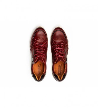 Pikolinos Sella maroon leather sneakers