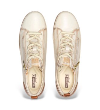 Pikolinos Zapatillas de Piel Vigo blanco nata