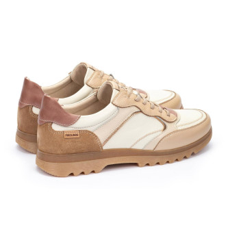 Pikolinos Usnjene športne copate Vigo blancom bež barve