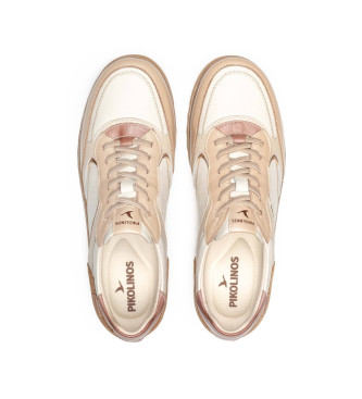 Pikolinos Usnjene športne copate Vigo blancom bež barve