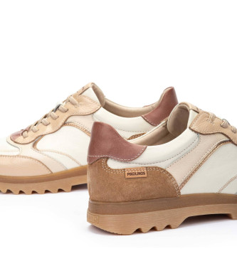 Pikolinos Usnjene športne copate Vigo blancom bež barve