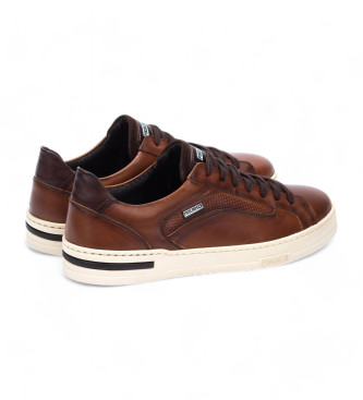 Pikolinos Xativa brown leather trainers