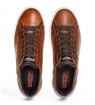 Pikolinos Xativa brown leather trainers