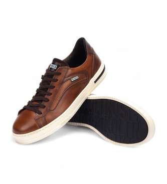 Pikolinos Xativa brown leather trainers