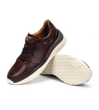 Pikolinos Motril brown leather slippers