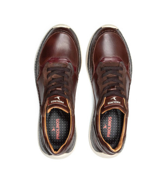 Pikolinos Motril brown leather slippers