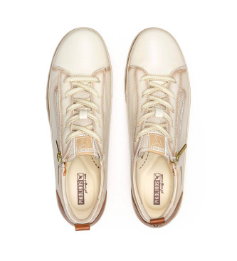 Pikolinos Sneaker Vigo in pelle bianco panna