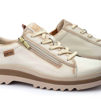 Pikolinos Sneaker Vigo in pelle bianco panna