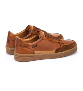 Pikolinos Brown Xativa Leather Sneakers