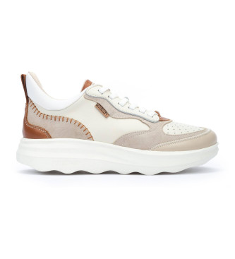 Pikolinos Pantoufles en cuir beige Zahara