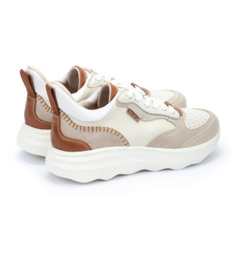 Pikolinos Scarpe da ginnastica in pelle Zahara beige