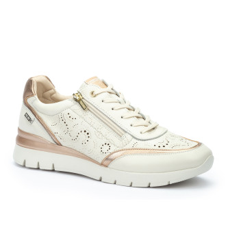 Pikolinos Chinelos de couro com ajuste extra Cantabria branco