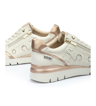 Pikolinos Chinelos de couro com ajuste extra Cantabria branco