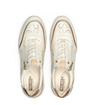 Pikolinos Chinelos de couro com ajuste extra Cantabria branco