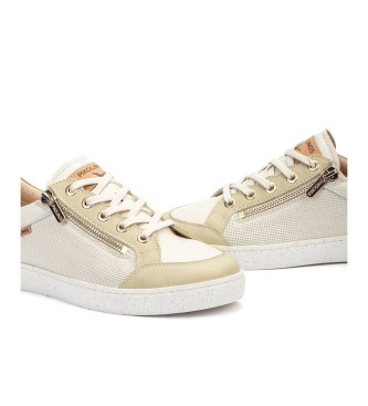 Pikolinos T�nis de couro Lanzarote em branco