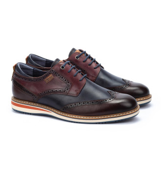 Pikolinos Avila leather shoes navy, brown