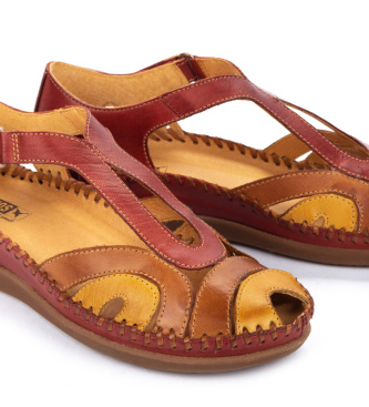 Pikolinos Sapatos de couro Cadaques vermelho