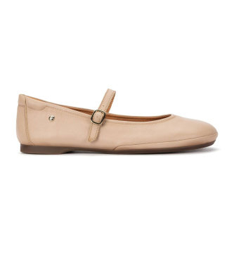 Pikolinos Carmona Ballerina-Pumps aus beigem Leder