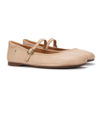 Pikolinos Carmona Ballerina-Pumps aus beigem Leder