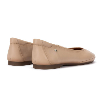 Pikolinos Carmona Ballerina-Pumps aus beigem Leder