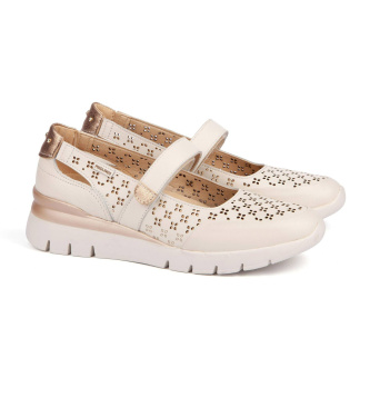 Pikolinos Off-White Cantabria Ballettpumps aus Leder
