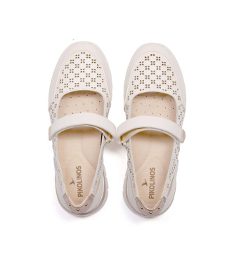 Pikolinos Off-White Cantabria Ballettpumps aus Leder