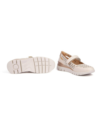 Pikolinos Off-White Cantabria Ballettpumps aus Leder